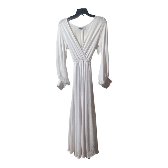 meghan LA Lilypad Wrap Maxi Dress white - Picture 5 of 13